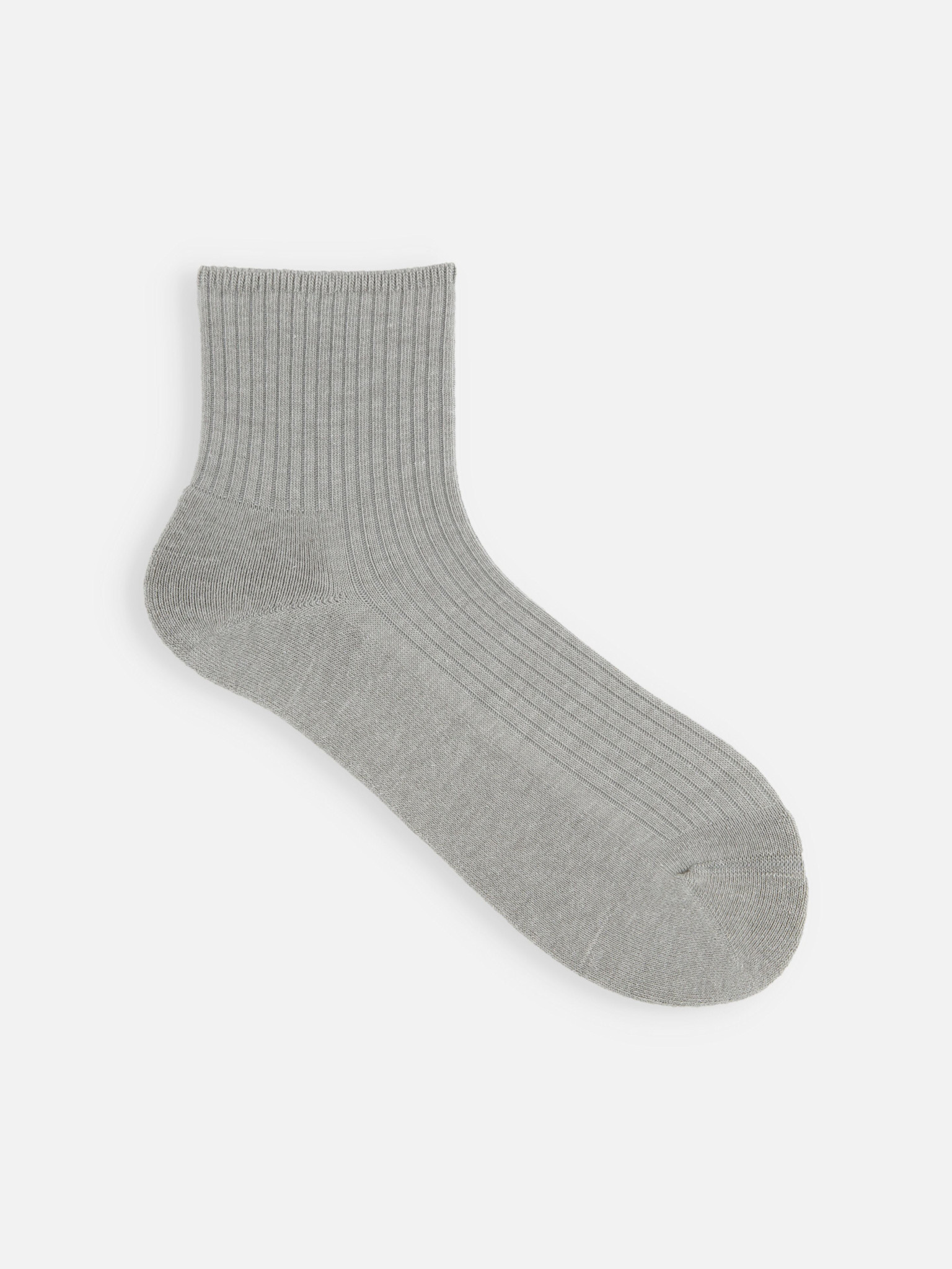 Supima Cotton Rib & Pile Low Crew Socks