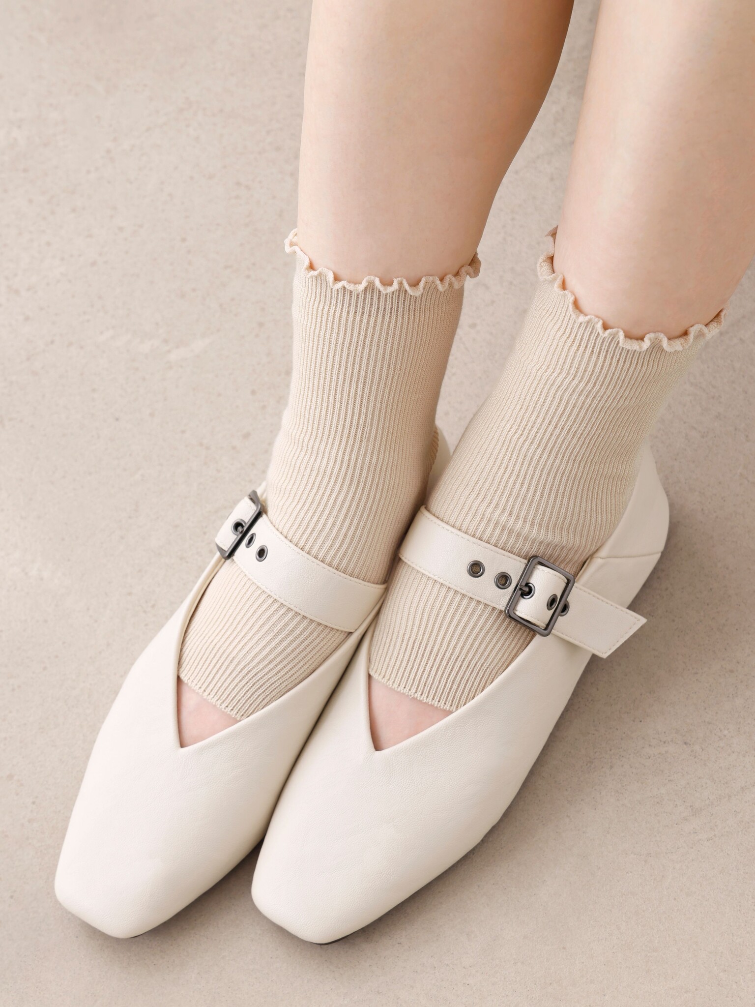 Mi-chaussette sans bout bord Merrow