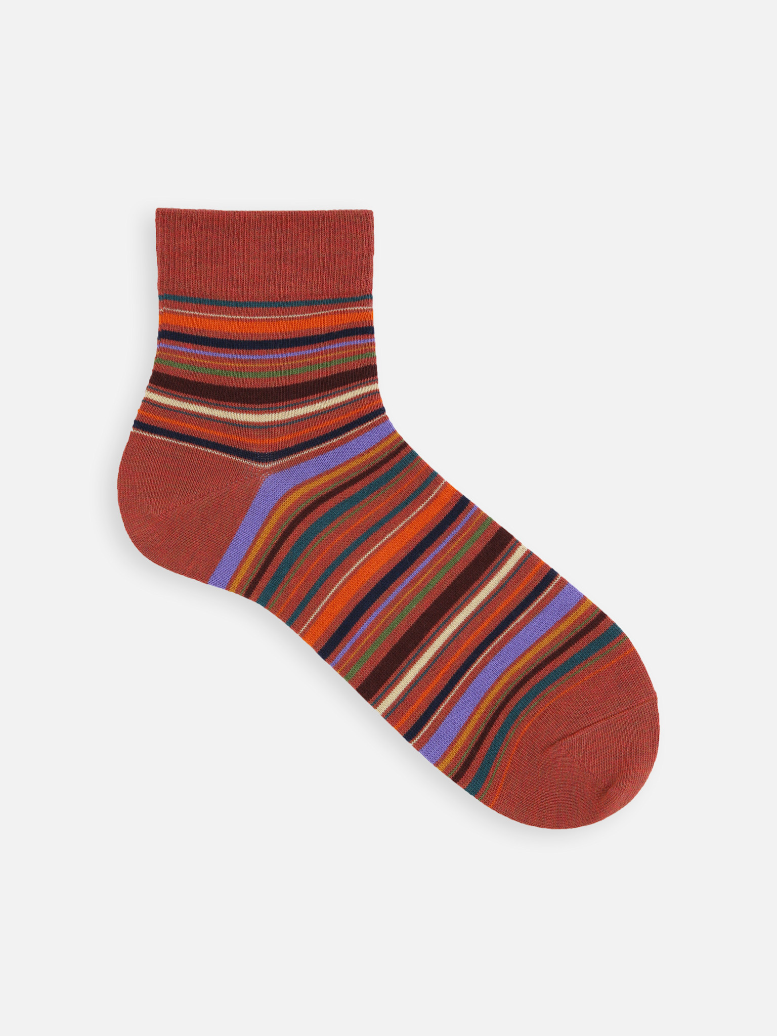 Kurze Socken mit mehreren Streifen, Größe M