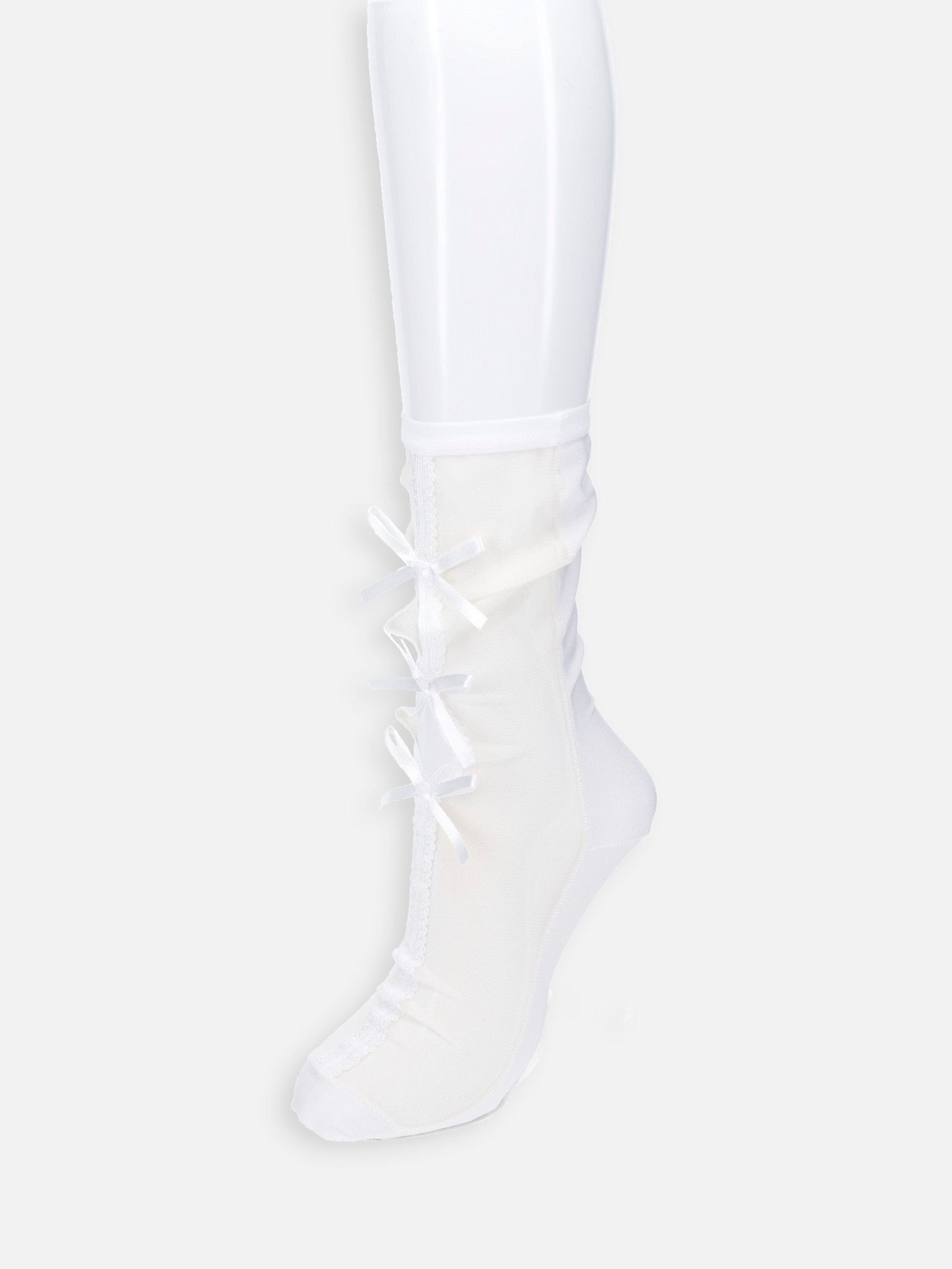 Calcetines transparentes hasta la rodilla con cordones