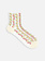 Sheer Flower Stripe Low Crew Socks
