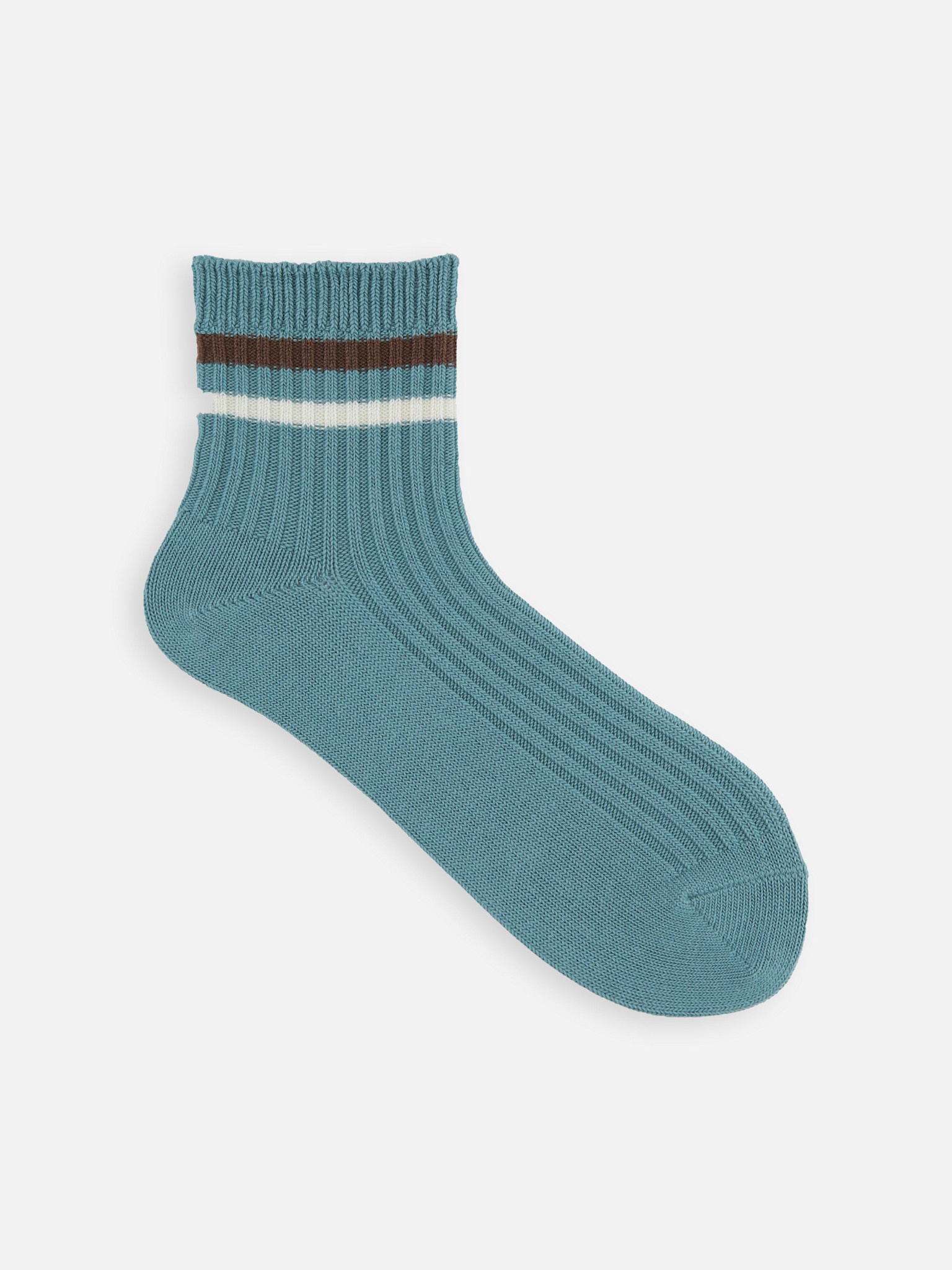 Calcetines tobilleros a rayas bicolor, talla 96N