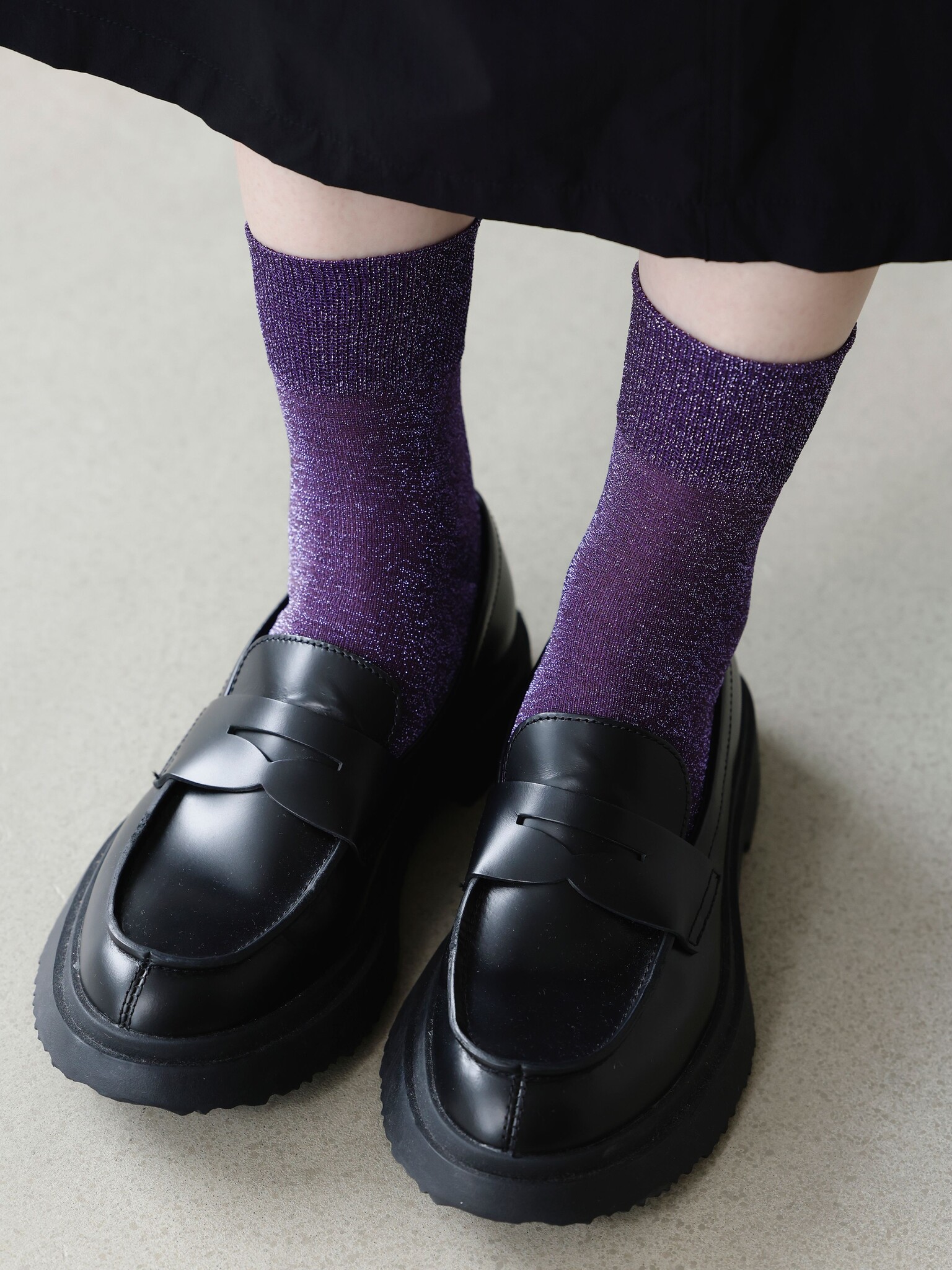 Calcetines tobilleros pequeños de lamé