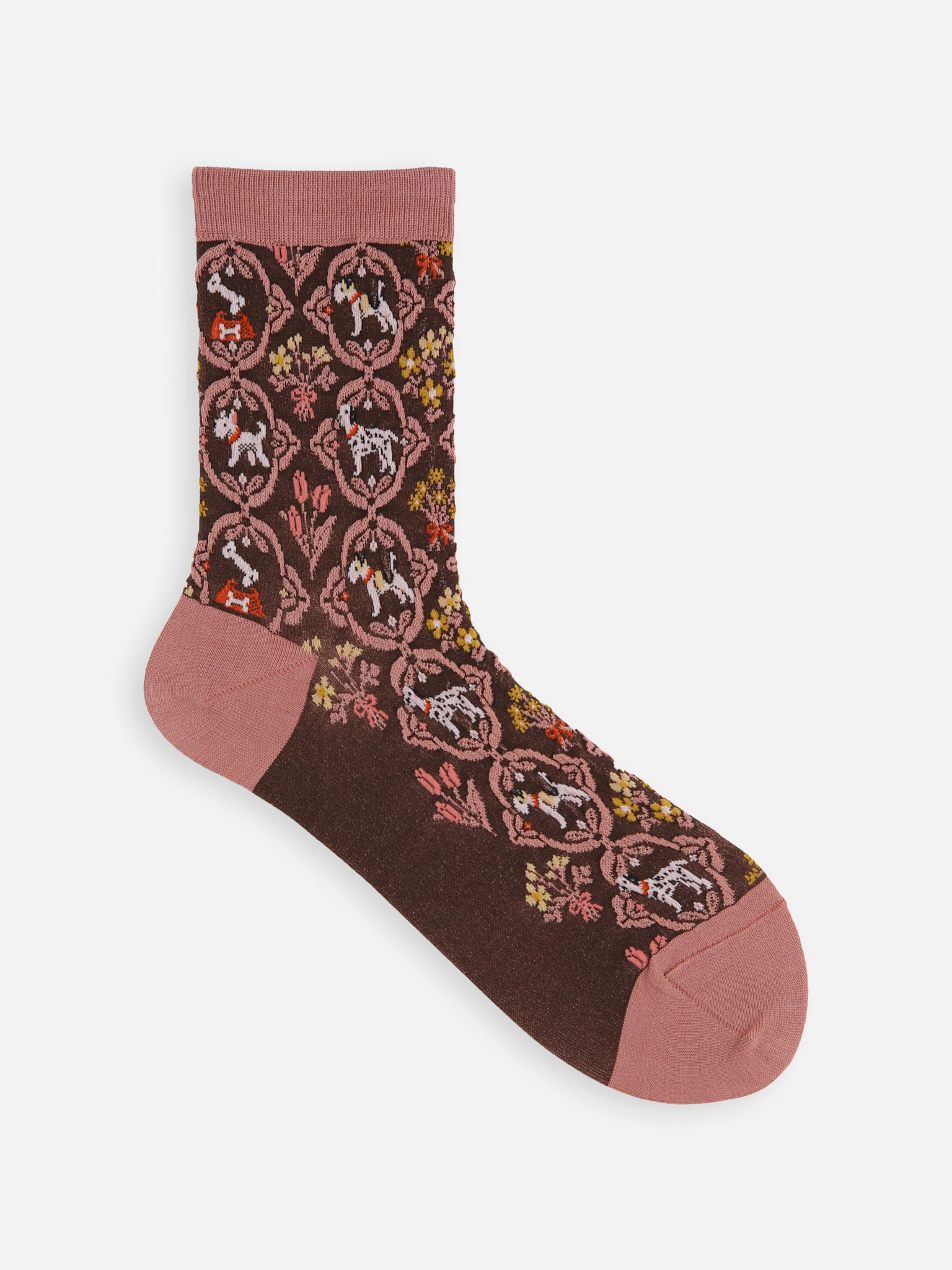 Calcetines altos para perros estilo tapiz con detalles en relieve