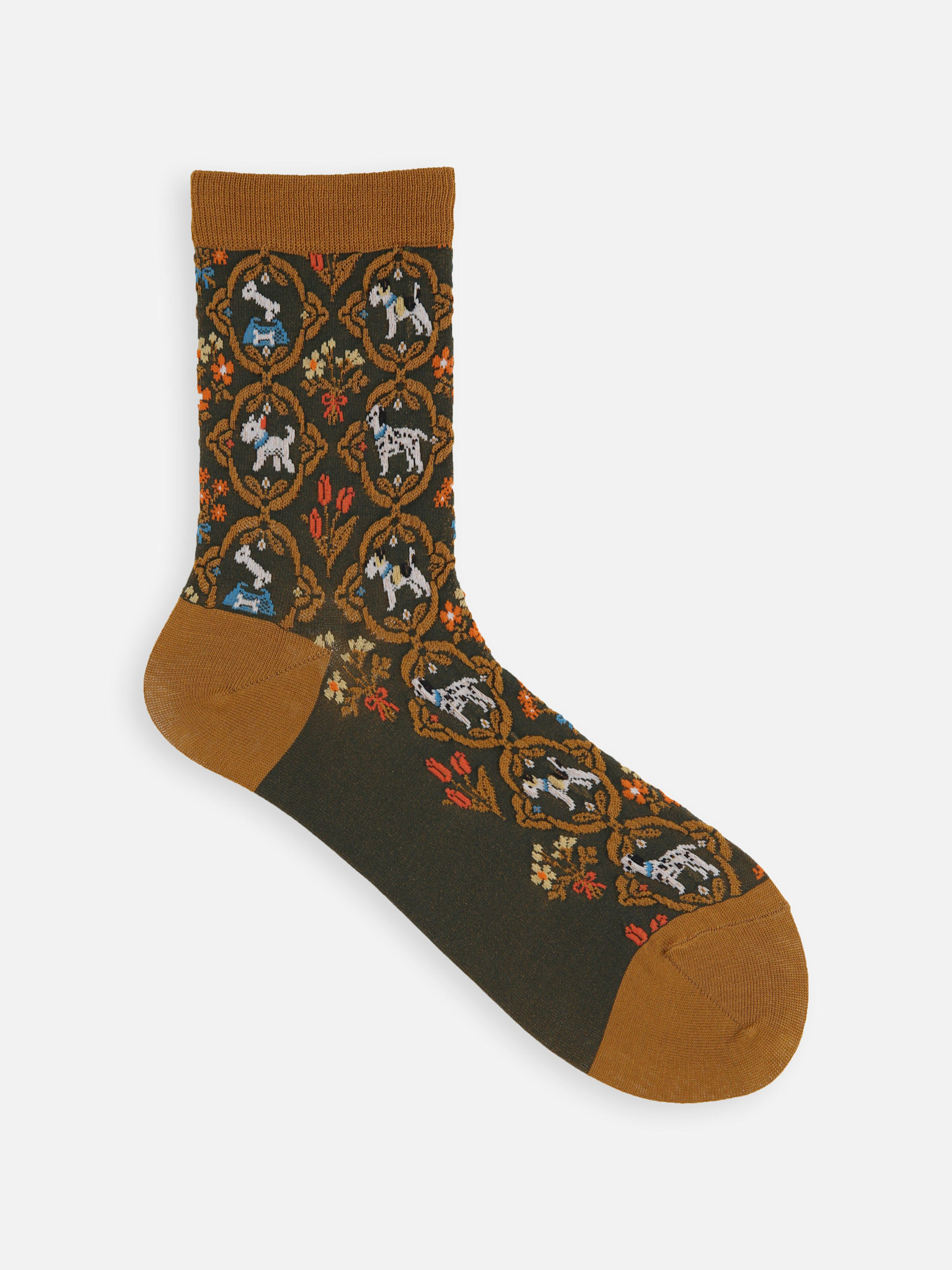 Calcetines altos para perros estilo tapiz con detalles en relieve