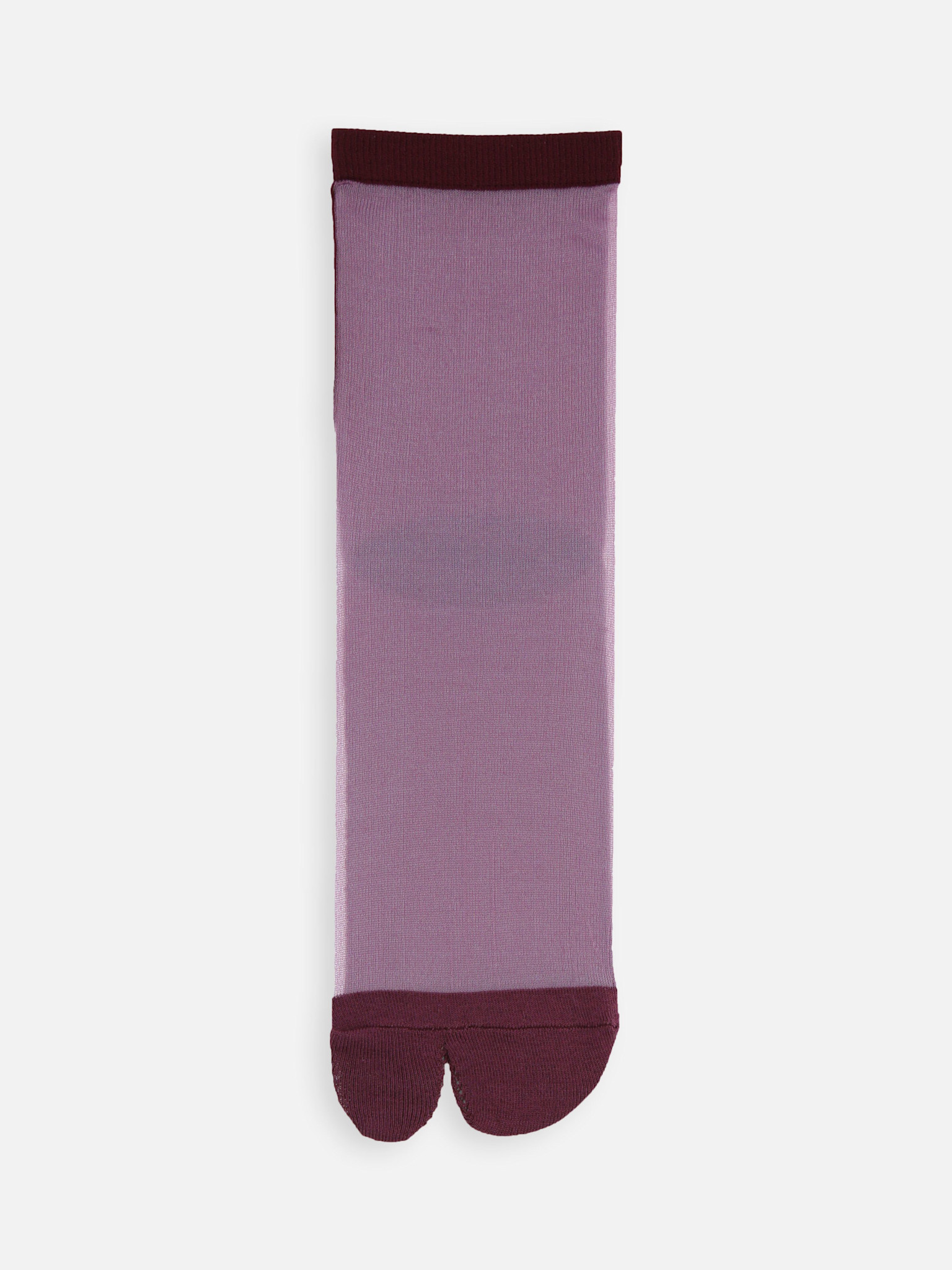 Sheer Bicolor Tabi Low Crew Socks S