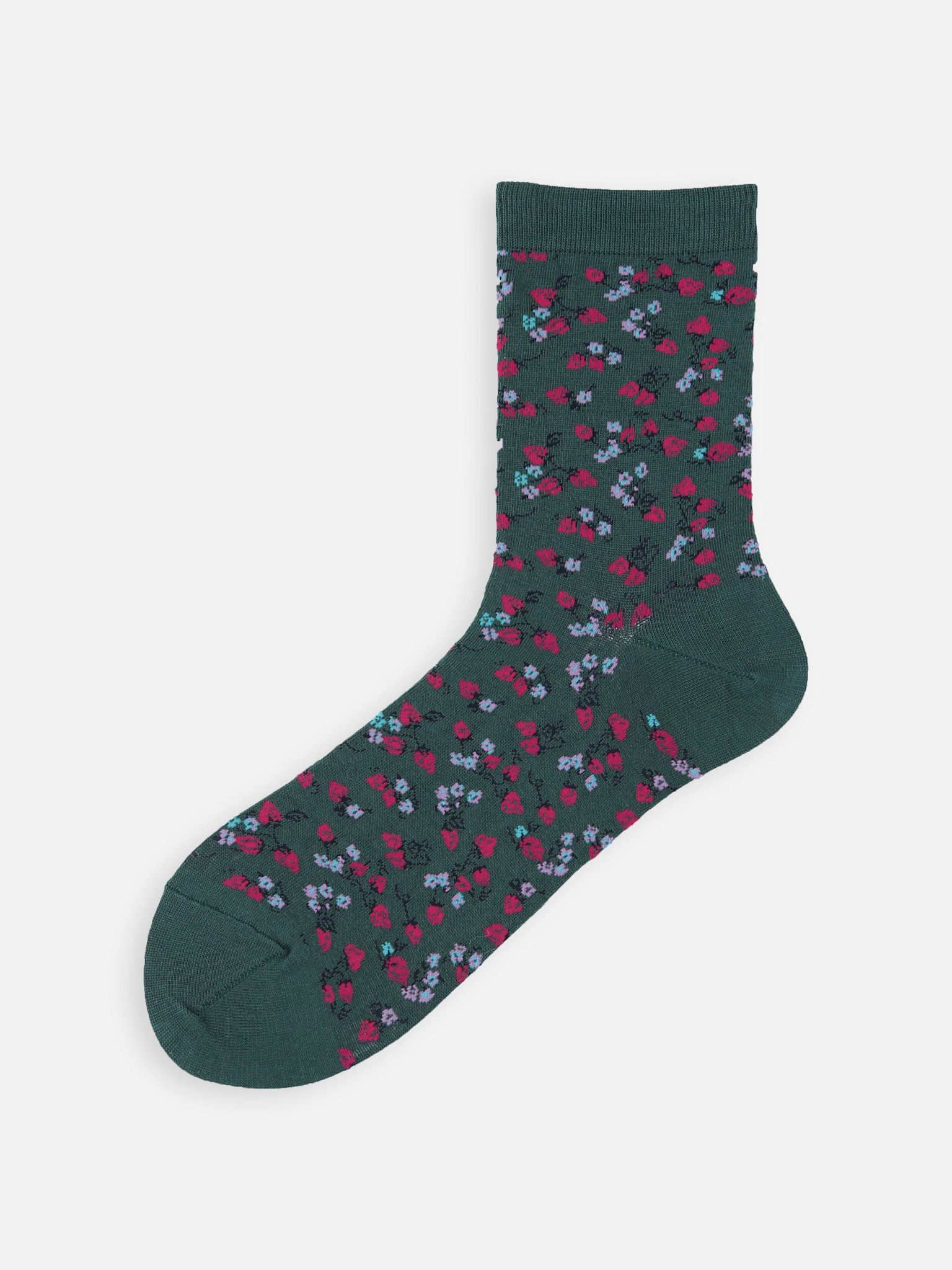 Socquette motif jardin de fraises