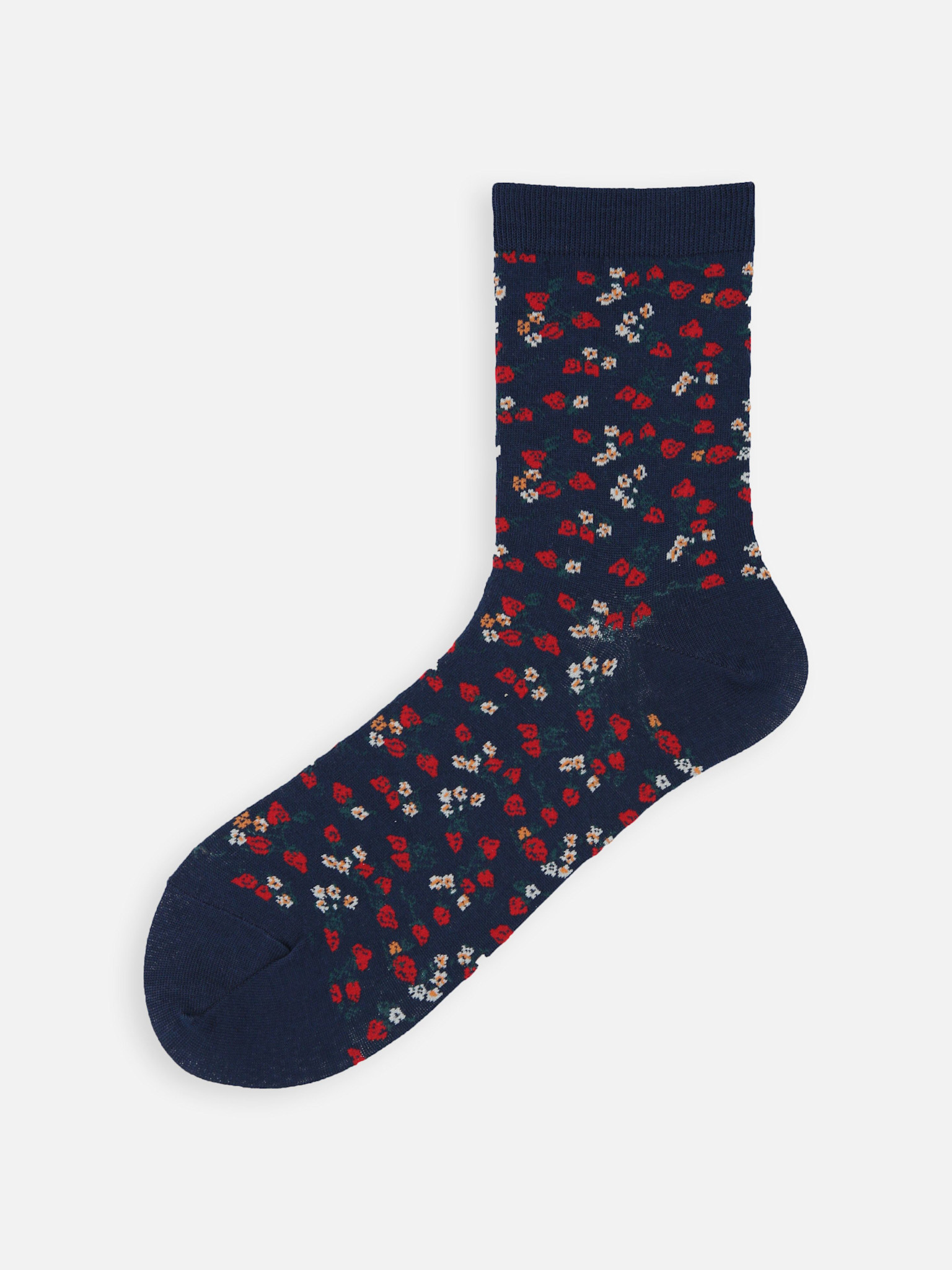 Socquette motif jardin de fraises