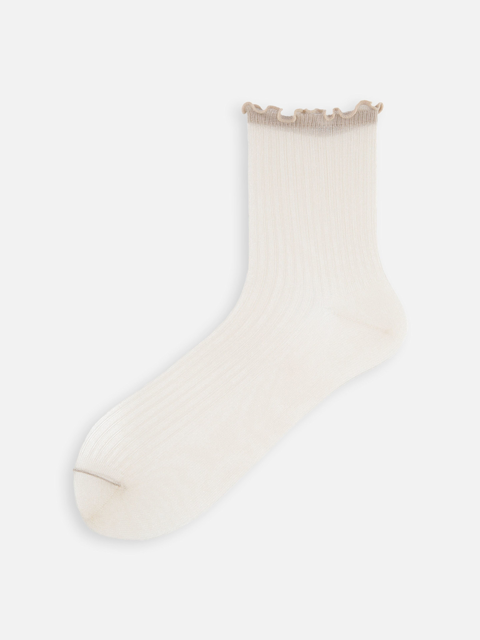 Calcetines tobilleros semitransparentes de canalé