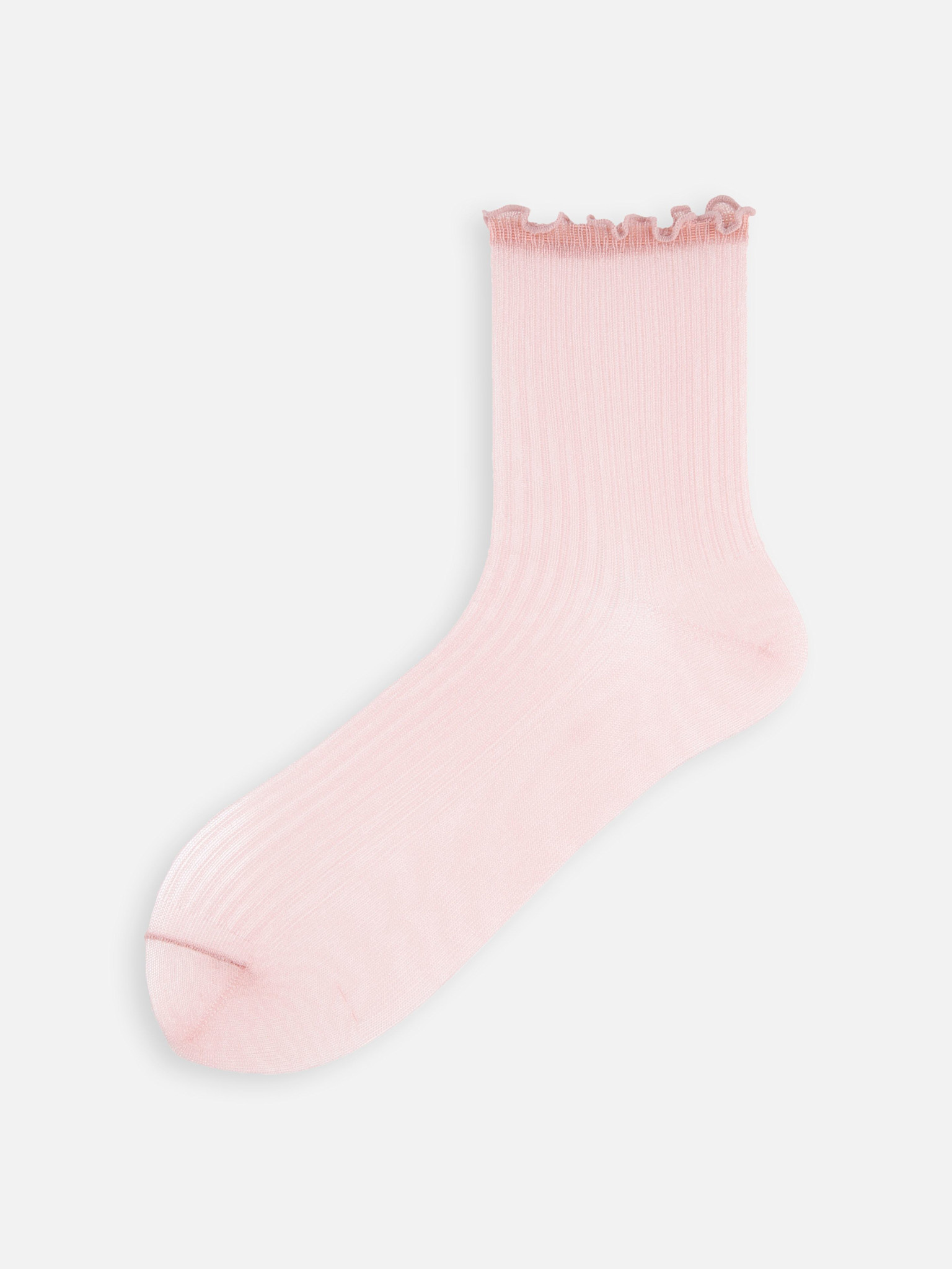 Calcetines tobilleros semitransparentes de canalé