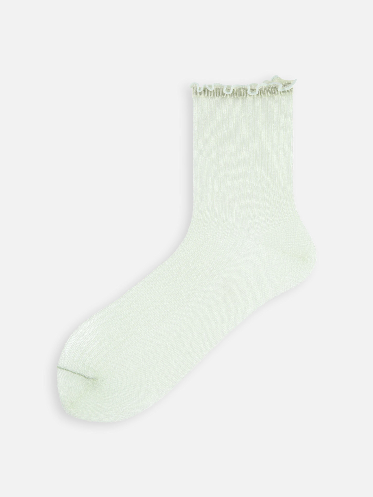 Calcetines tobilleros semitransparentes de canalé