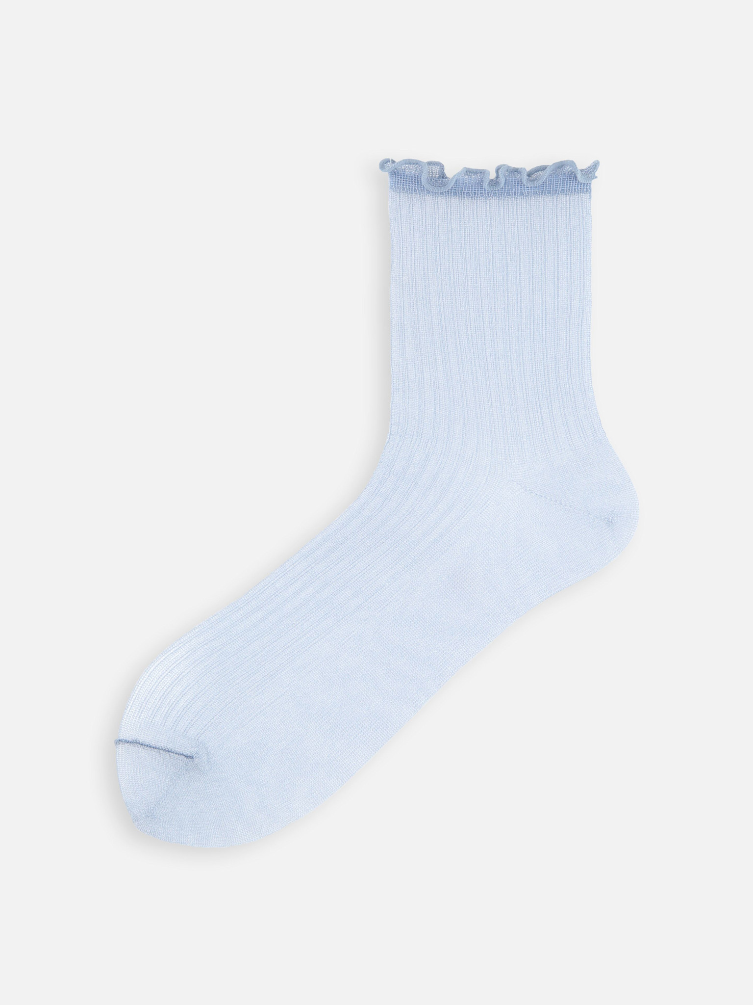 Calcetines tobilleros semitransparentes de canalé