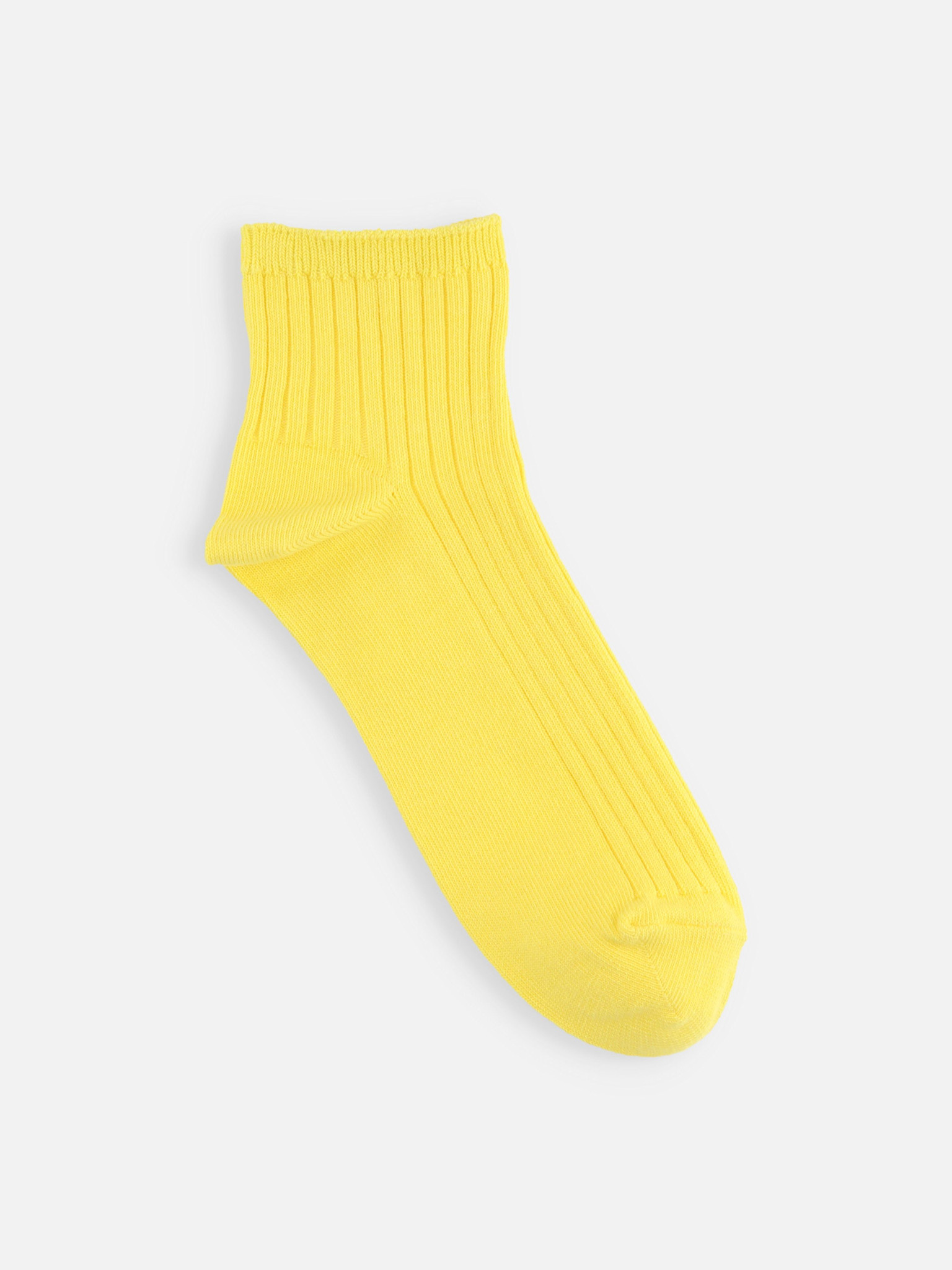 Effen geribbelde katoenen sok Kinderen 22-24 cm