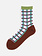 Sheer Check Warm-Sole Crew Socks