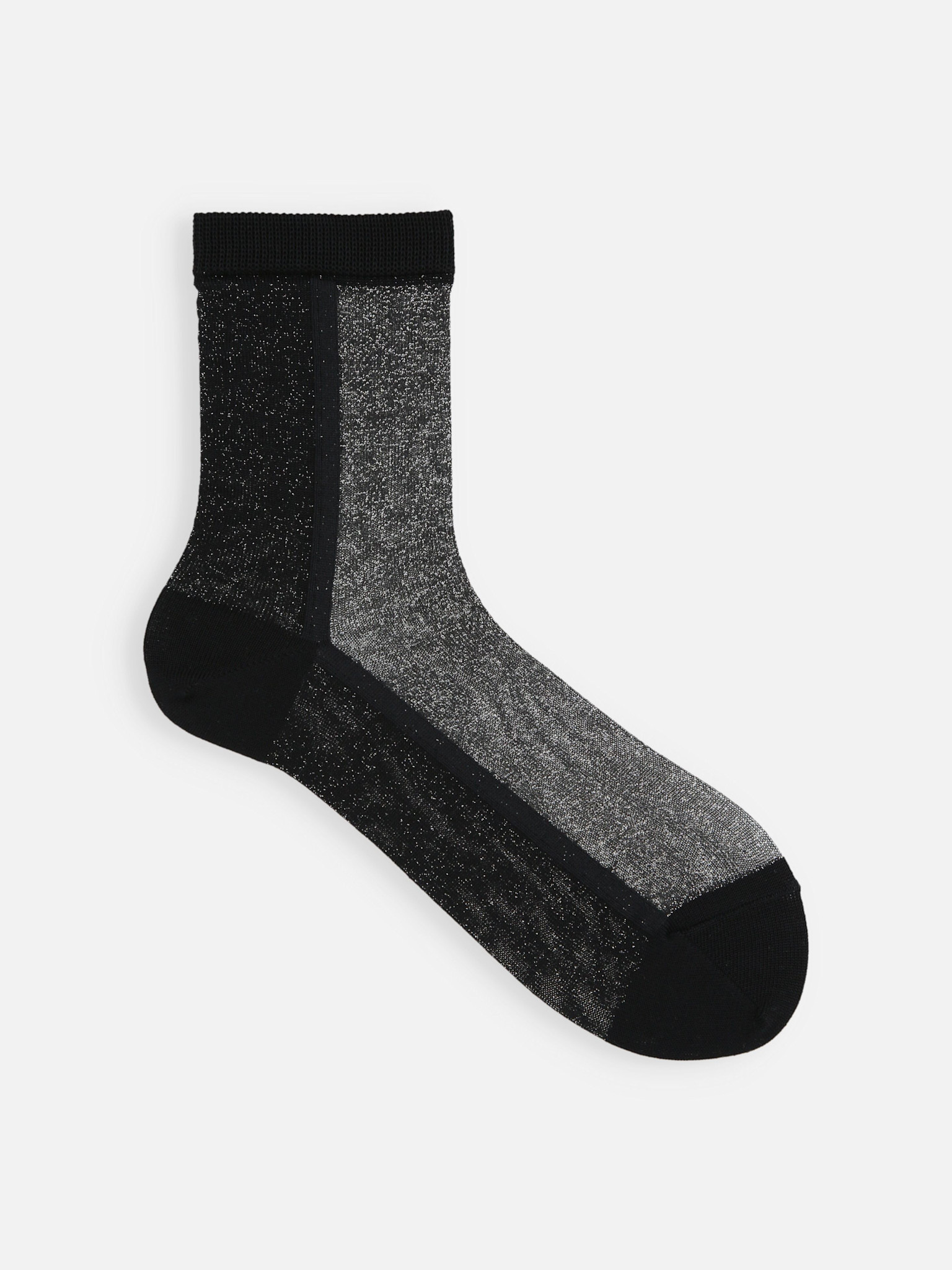 Glitterende tweekleurige lage sokken