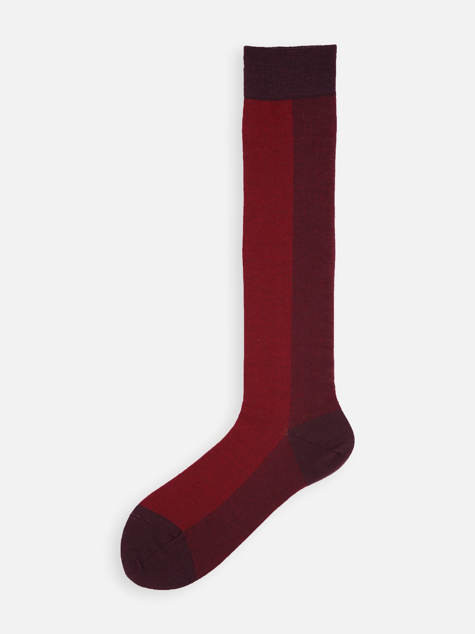 Meias até o joelho em tweed bicolor de lã/algodão