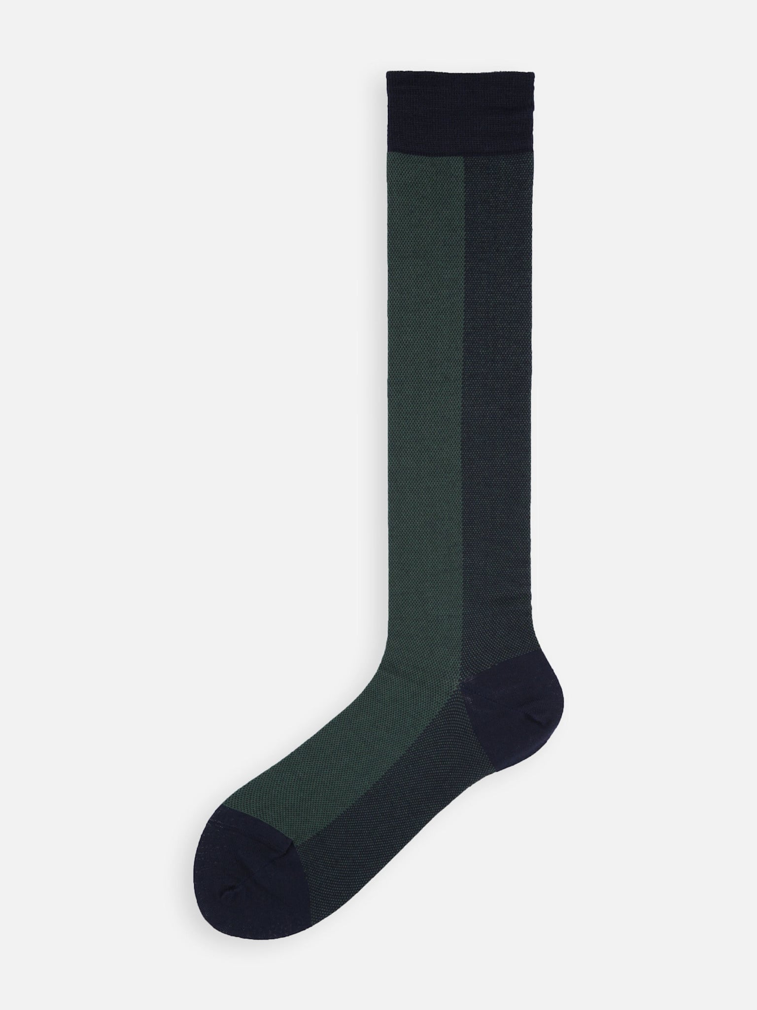 Meias até o joelho em tweed bicolor de lã/algodão