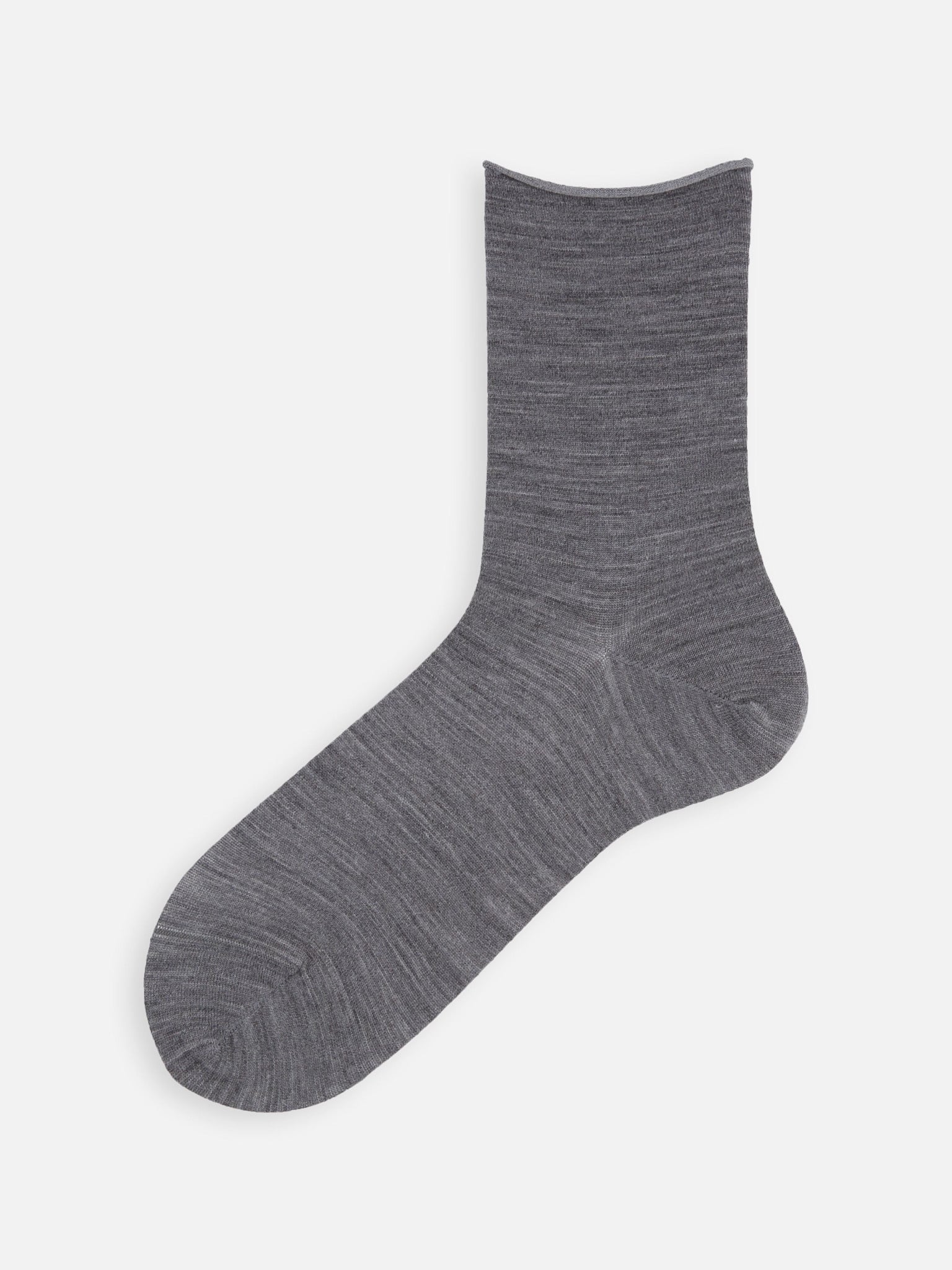 Meias de cano curto dobradas em lã merino fina premium, tamanho L/M