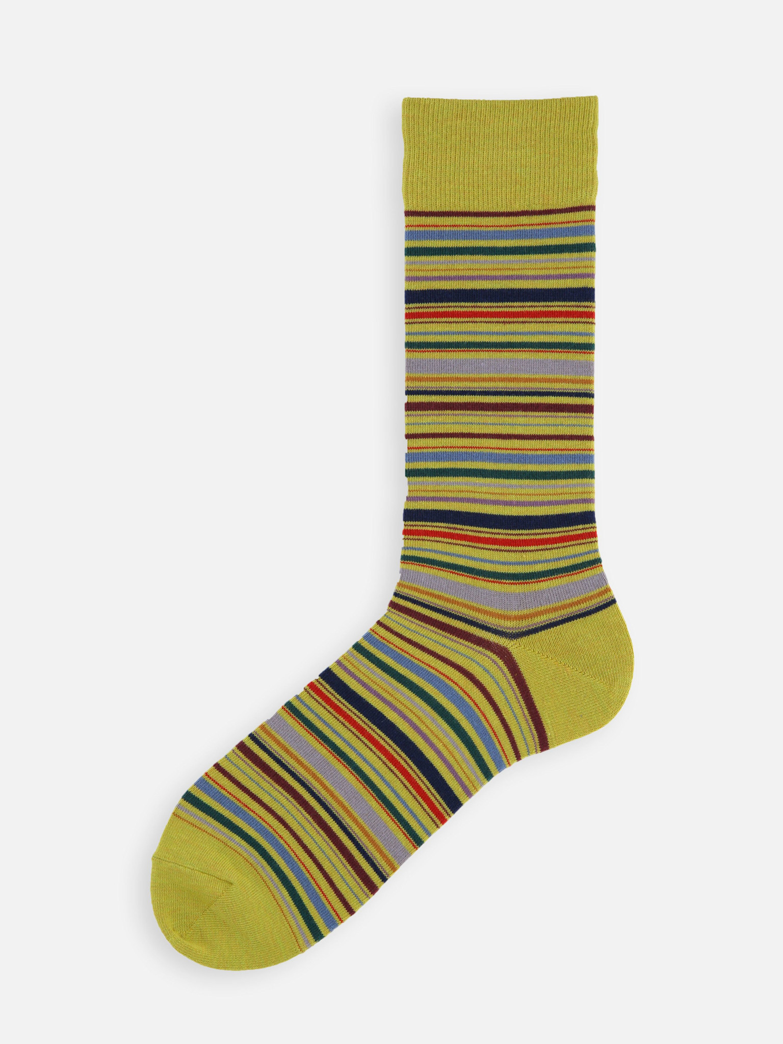 Mi-chaussette multi-rayures L