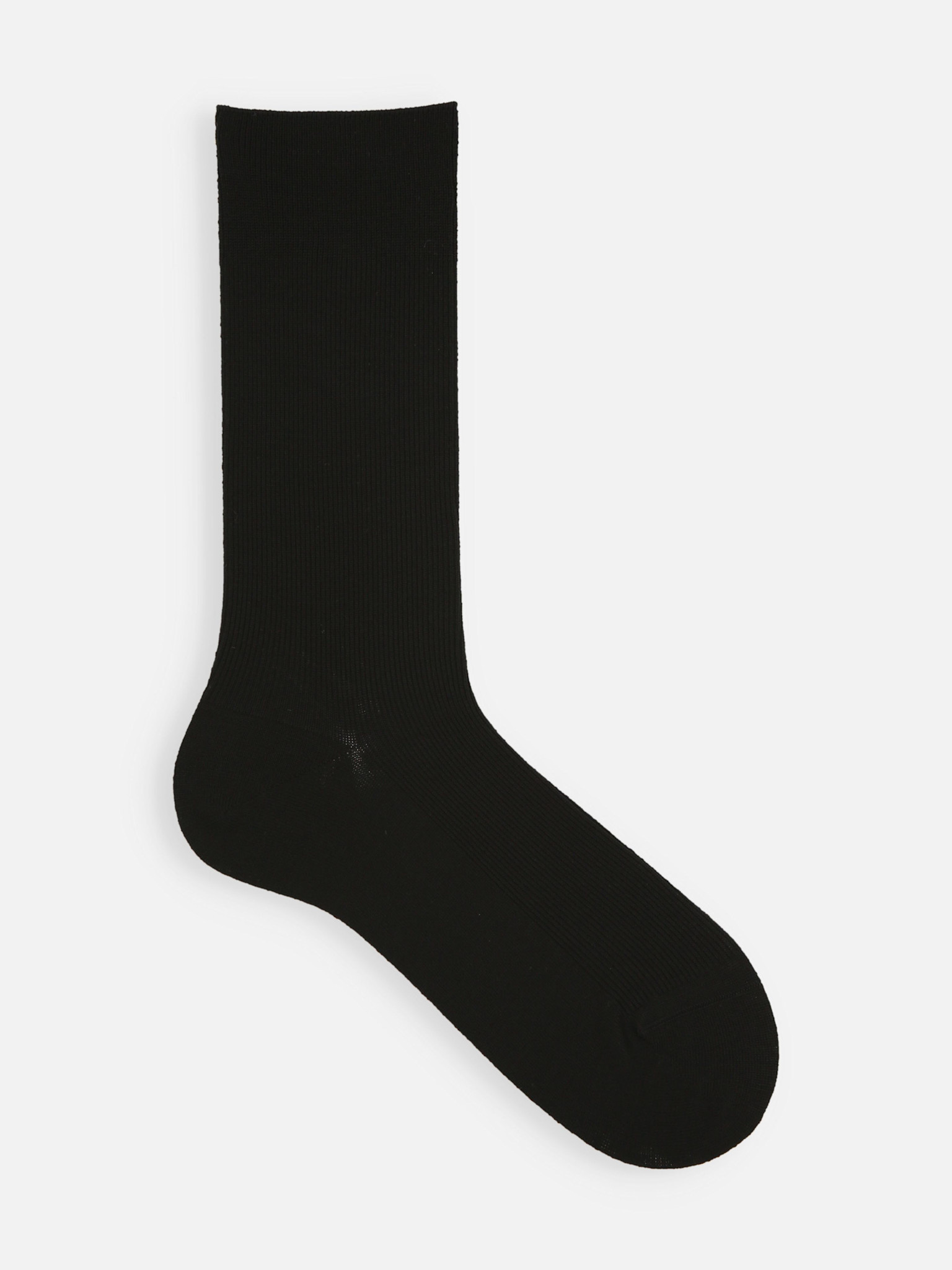 Luxe Merino Wool 1x1 Rib Crew Socks M