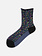 Calcetines de media pantorrilla de rayón de bambú con estampado de flores silvestres.