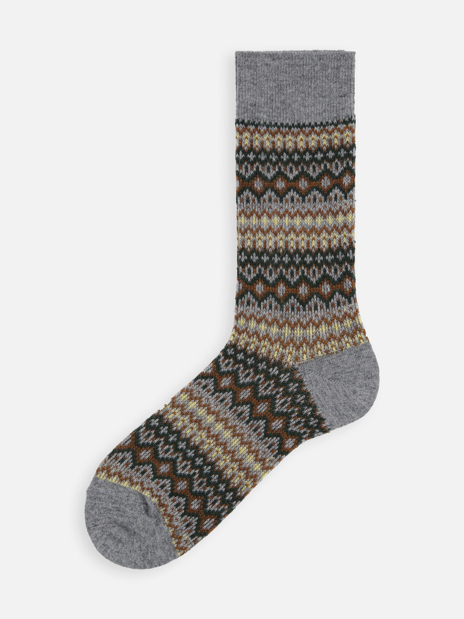 Mi-chaussette jacquard Fair Isle laine M