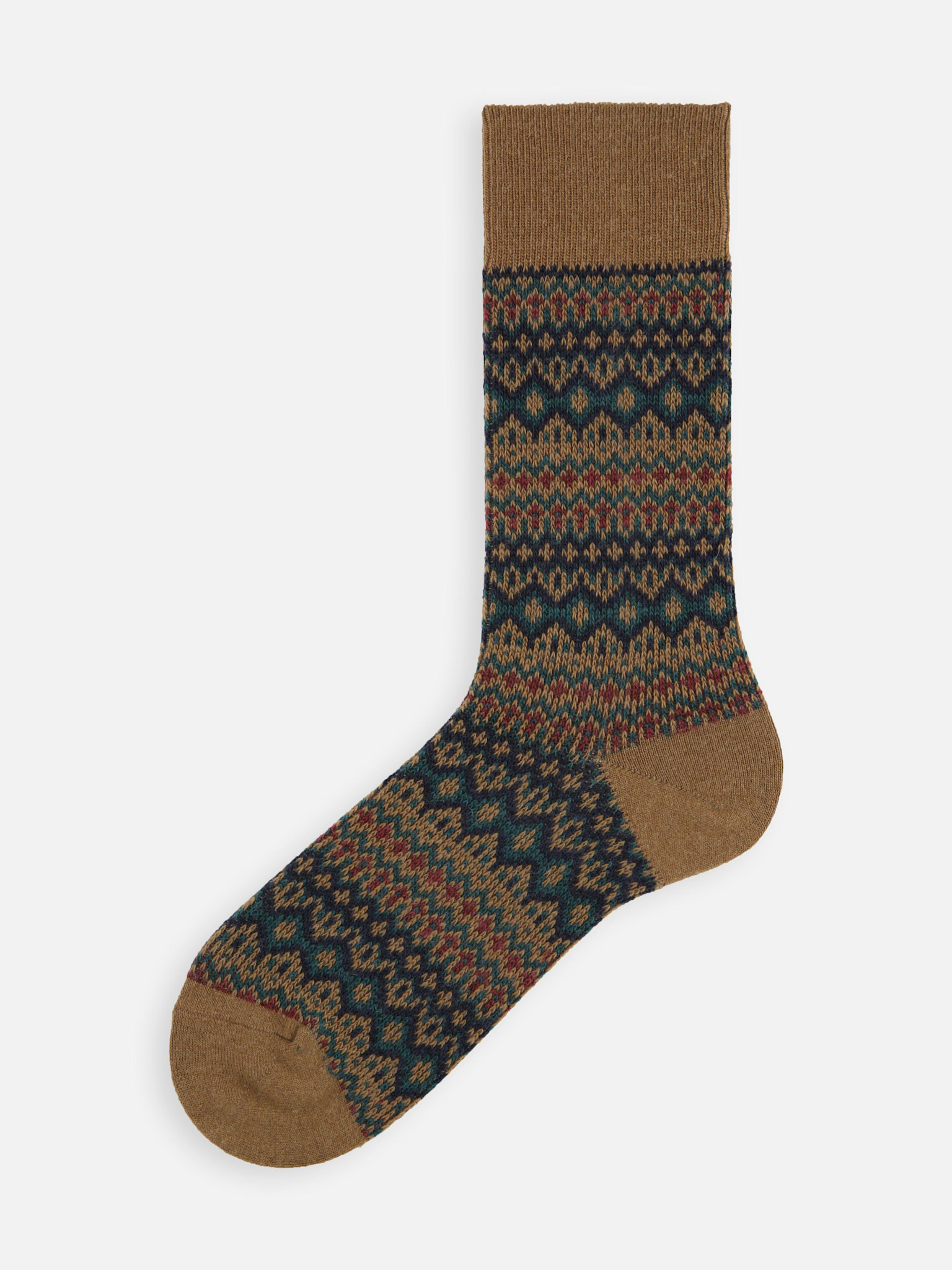 Mi-chaussette jacquard Fair Isle laine M
