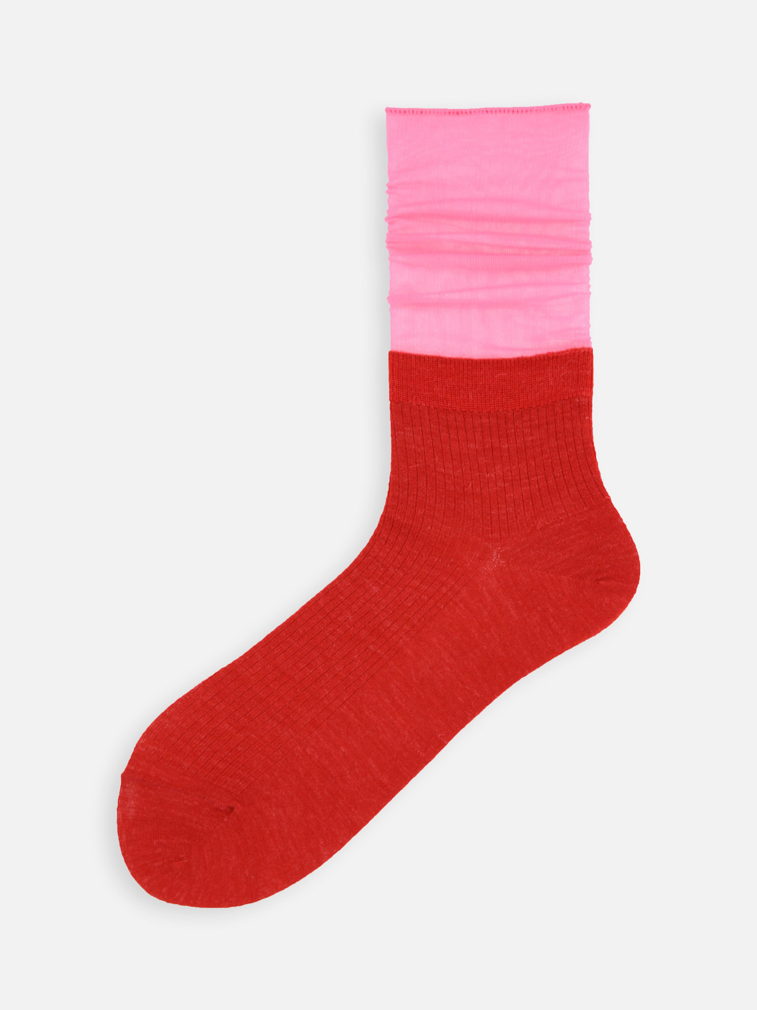 Mi-chaussette longue transparentes Alpaga-mix