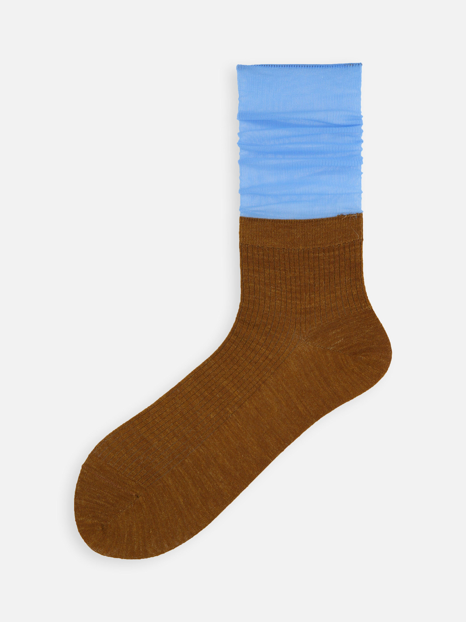 Mi-chaussette longue transparentes Alpaga-mix