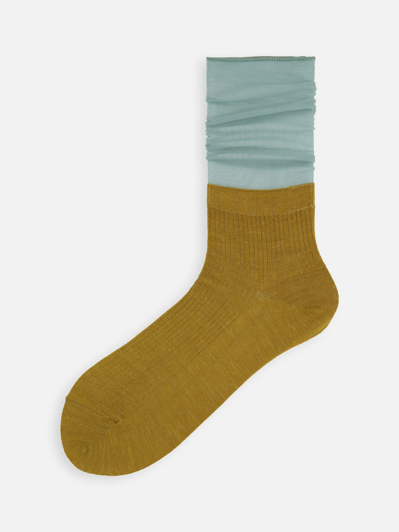 Mi-chaussette longue transparentes Alpaga-mix