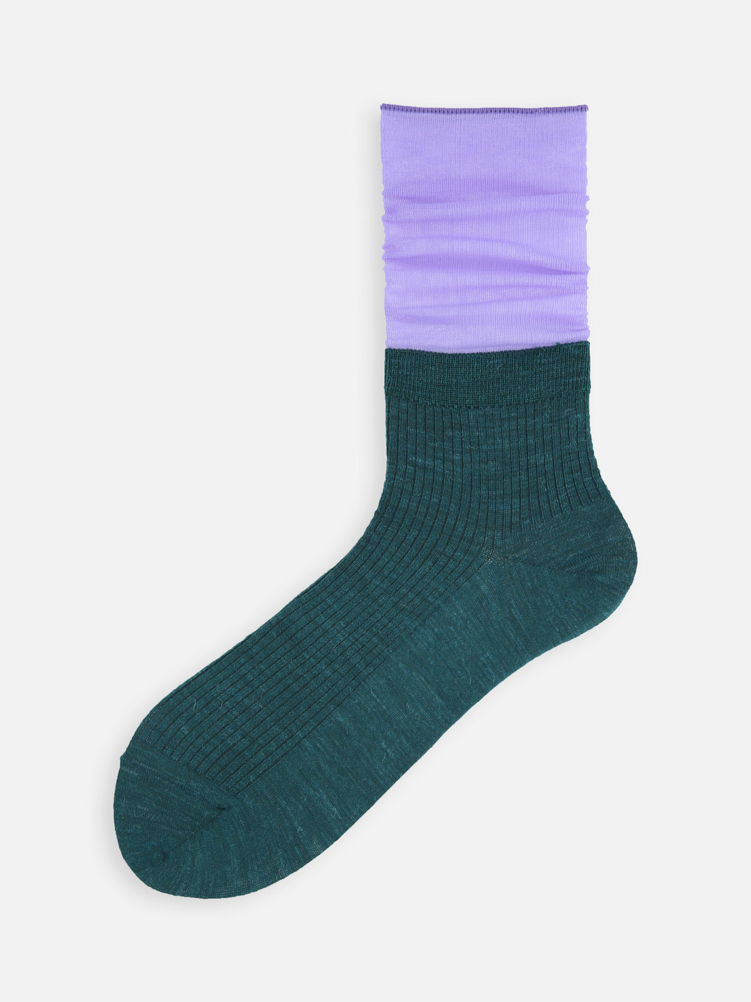 Mi-chaussette longue transparentes Alpaga-mix