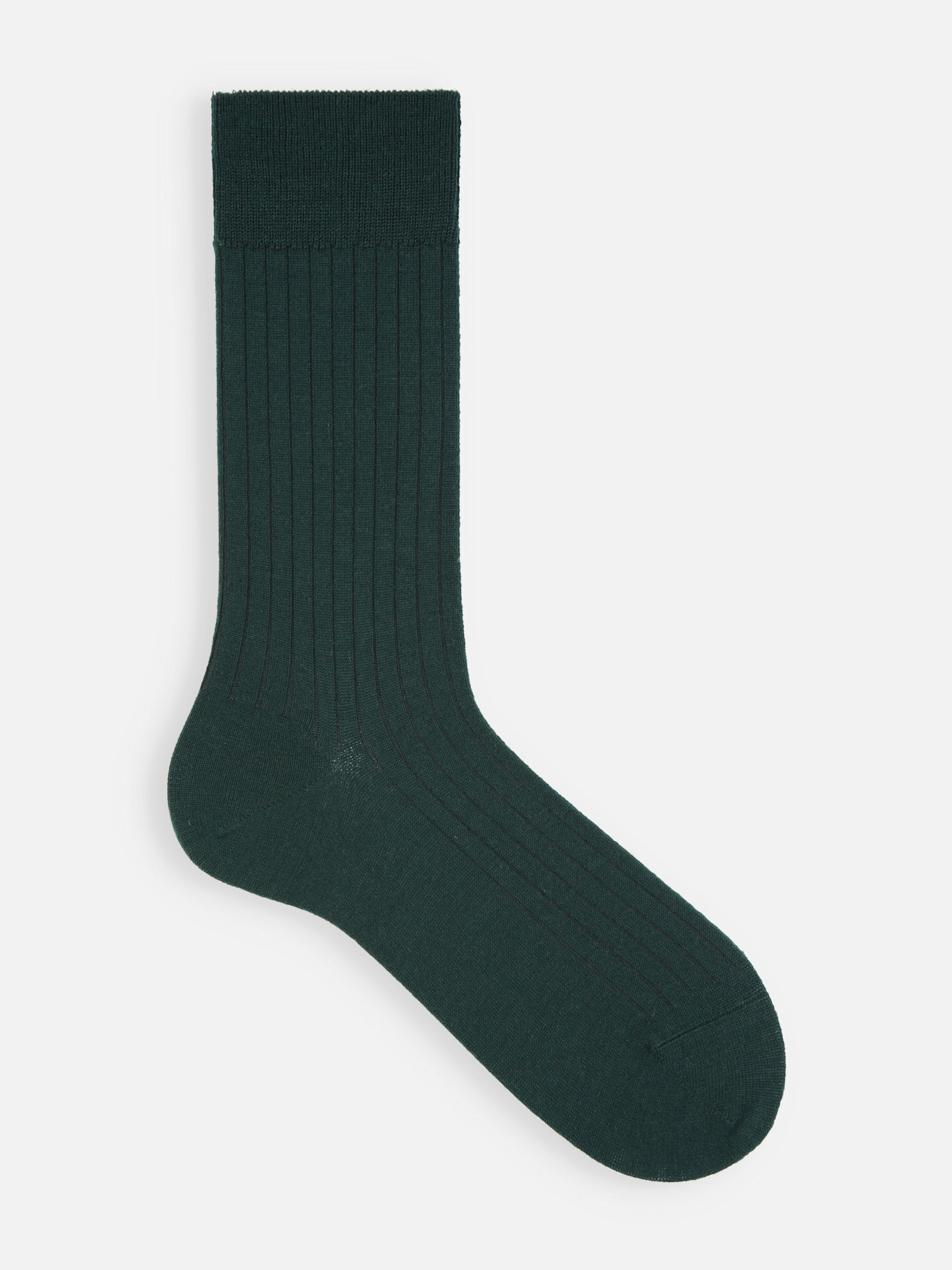 Calcetines de lana merino hasta la pantorrilla, punto acanalado 6x2, talla mediana