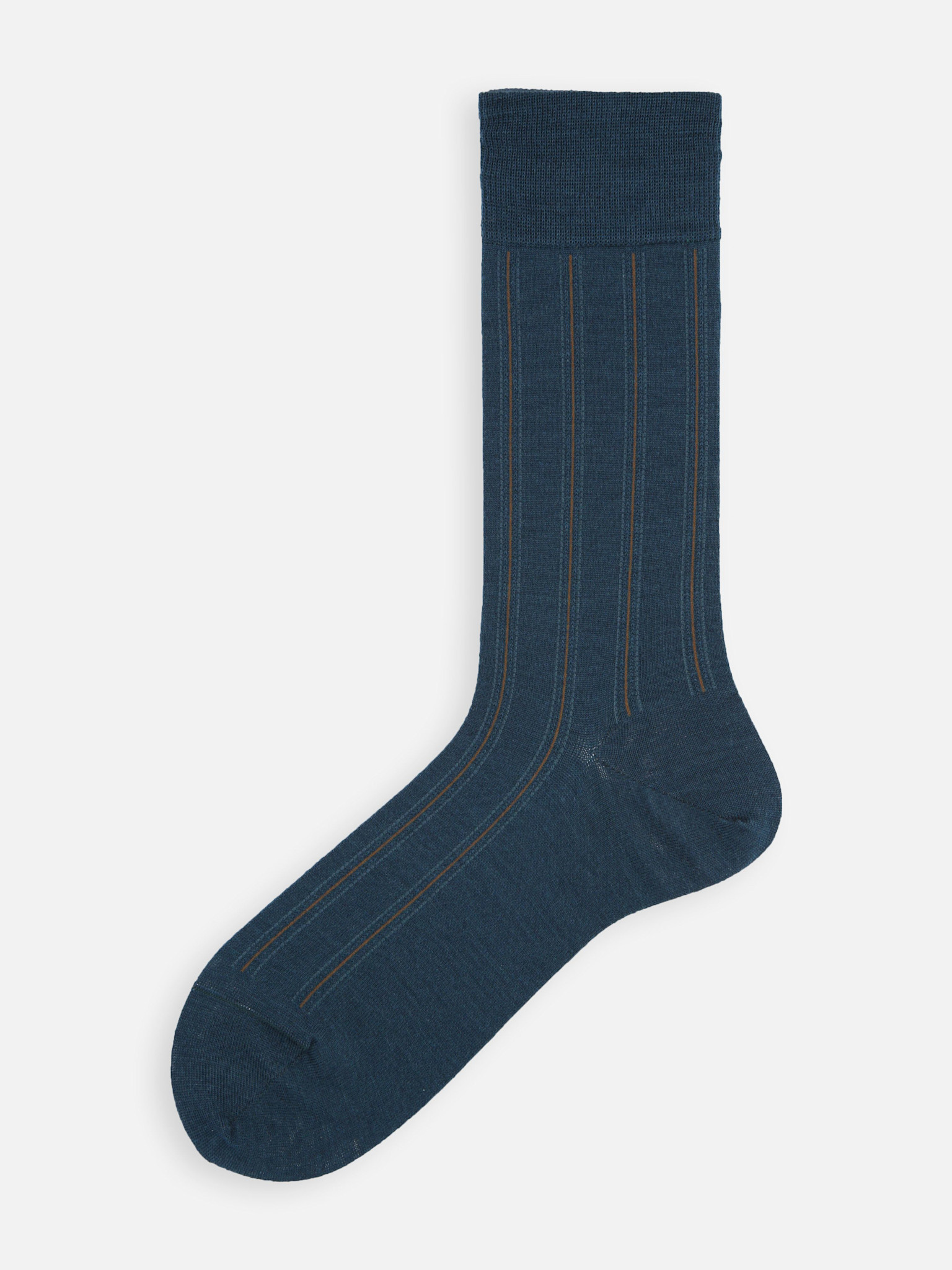 Mi-chaussette laine Mérinos rayures verticales M