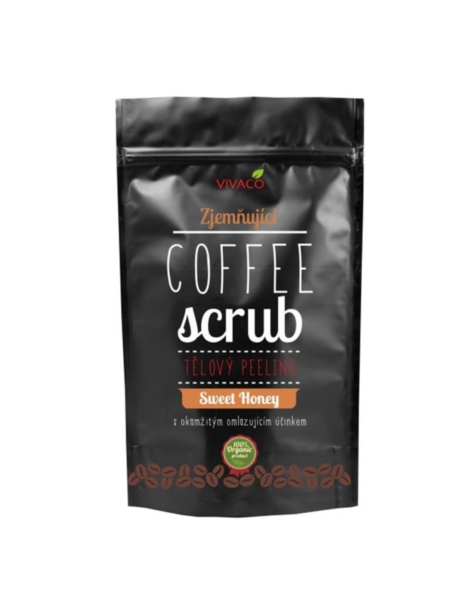 VIVACO Coffee Scrub Body Peeling met Honing (100% organisch)