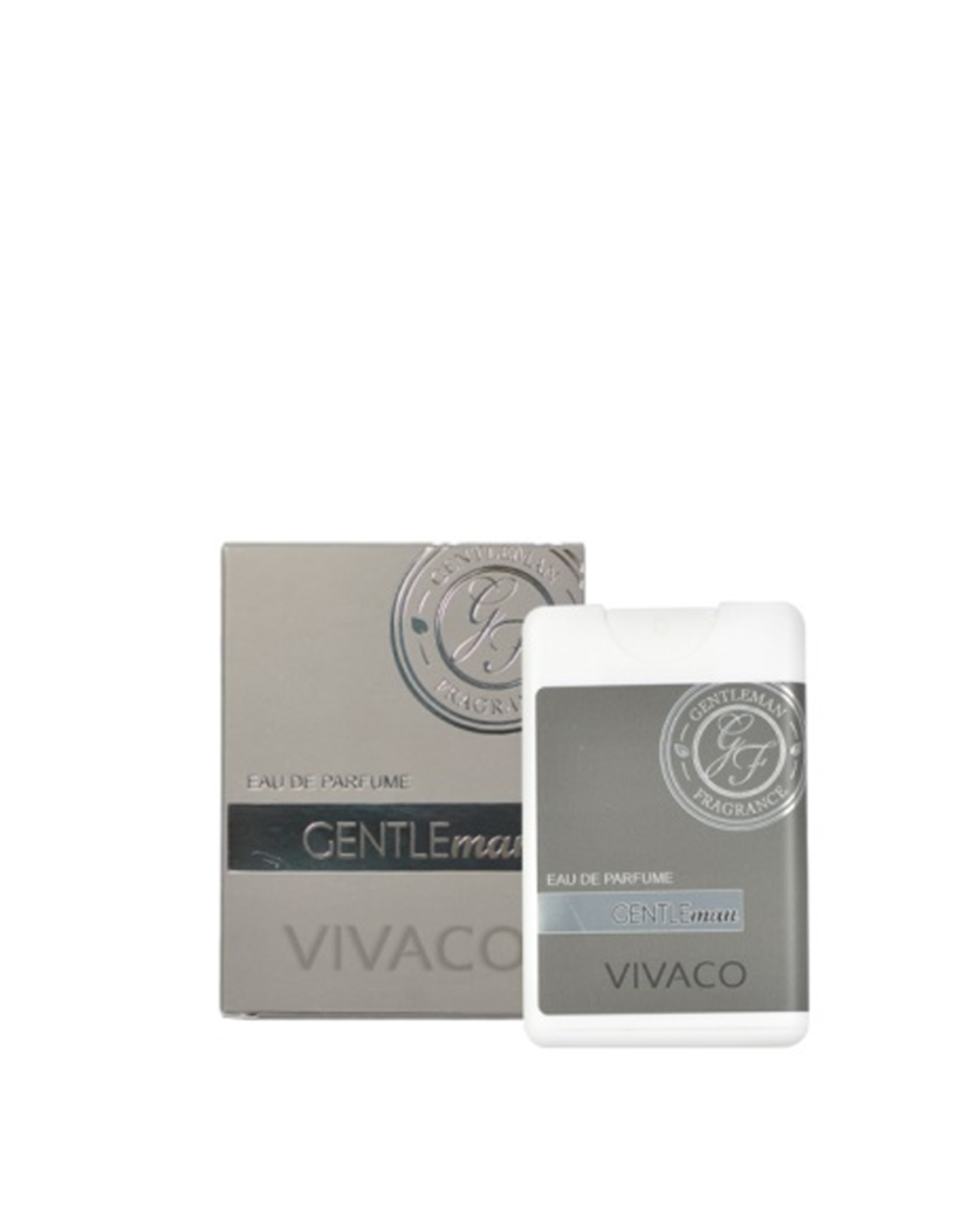 VIVACO Gentleman Luxe Eau de Parfum voor mannen – Silver Edition - 20 ml-Perfect voor onderweg of in je sporttas