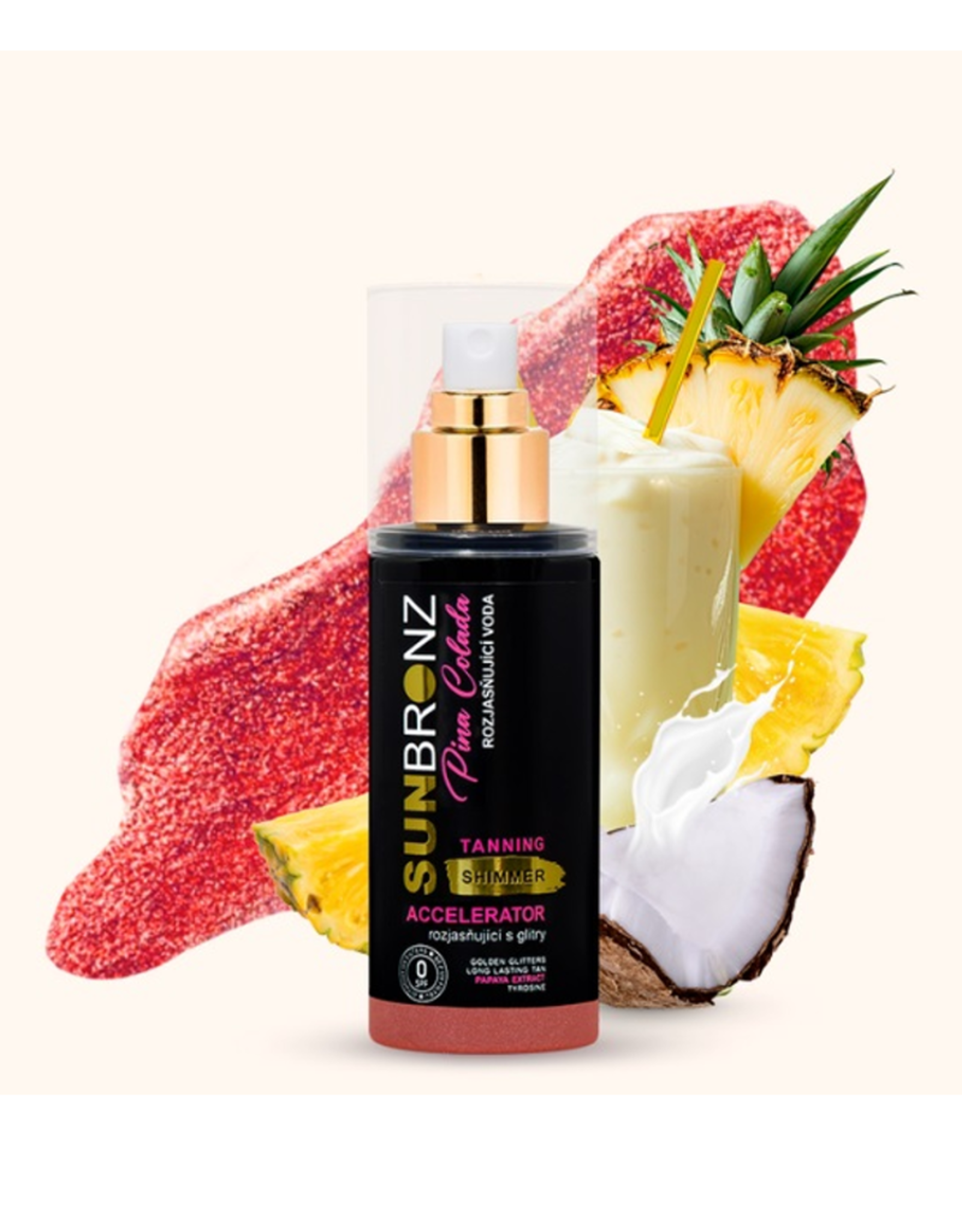 SUNBRONZ Bruiningsversneller met glinsterend effect Piña Colada