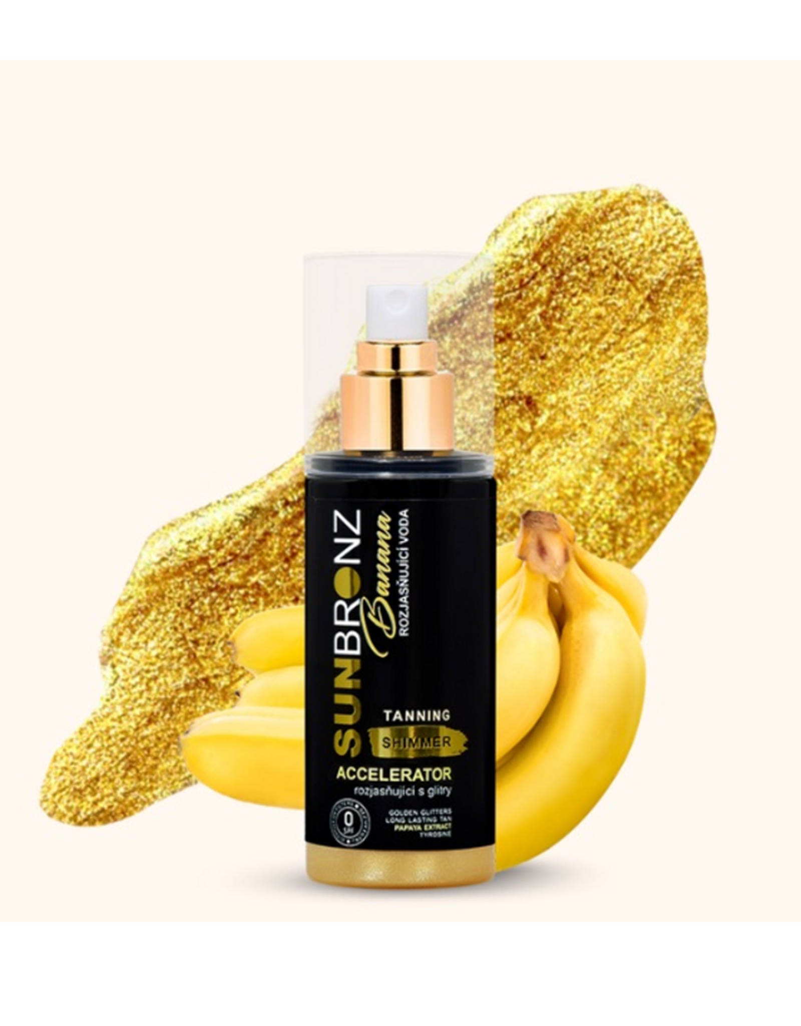 SUNBRONZ Bruiningsversneller met Glinsterend Effect met de Geur van Banaan