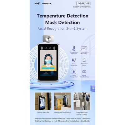 Jovision Temperatuur Detectie & Masker detectie & gezichtsherkennings systeem  3-in-1 system