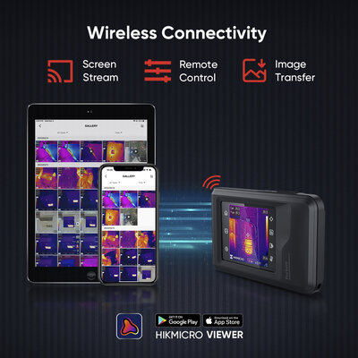 HIKMICRO PocketE  96x96 pixels, Super IR Resolution 240x240 pixels, 25Hz