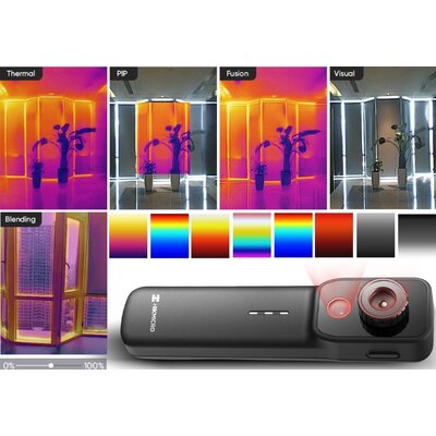 Hikmicro MiniX, 256 x 192 pixels, draadloze warmtebeeldcamera voor de smartphone,