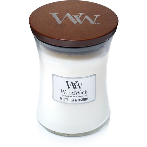 WoodWick WoodWick Medium Candle White Tea & Jasmine WoodWick WoodWick Medium Candle White Tea & Jasmine