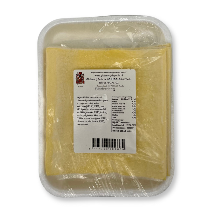 Glutenvrij bladerdeeg 5 stuks