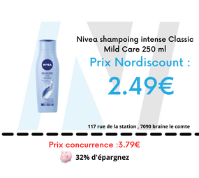 Nivea Nivea shampoing intense Classic Mild Care 250 ml
