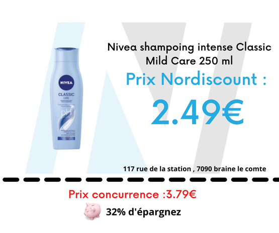Nivea Nivea shampoing intense Classic Mild Care 250 ml