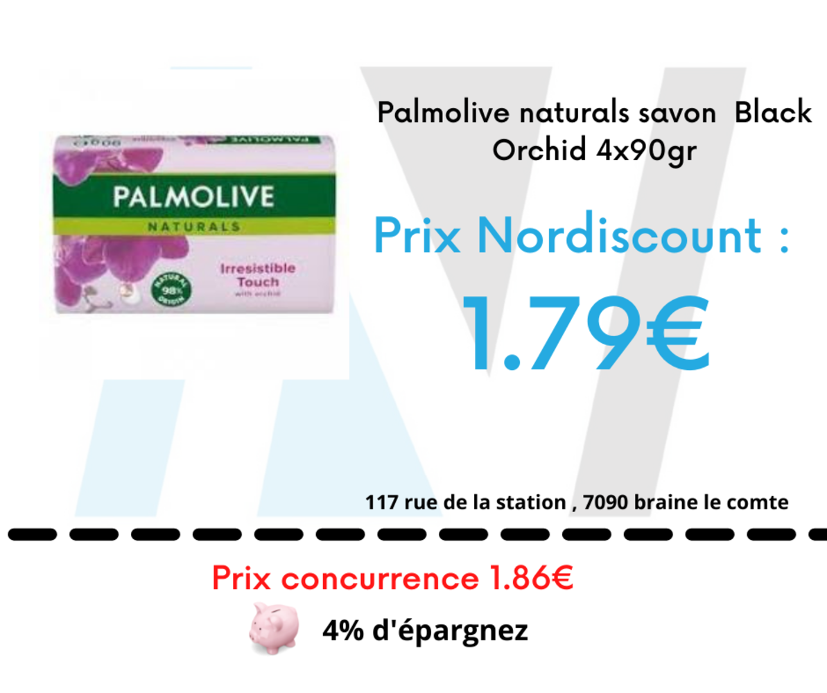 Palmolive Palmolive naturals savon  Black Orchid 4x90gr
