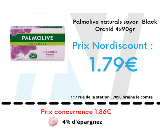Palmolive Palmolive naturals savon  Black Orchid 4x90gr