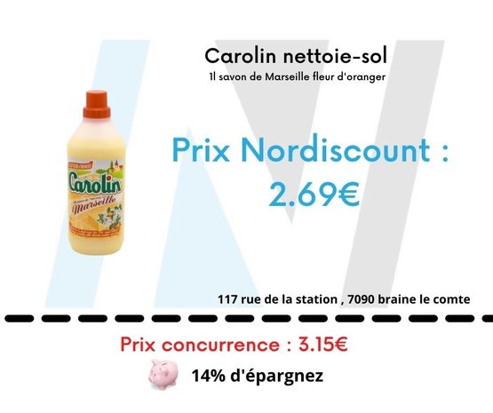 carolin Carolin au savon de marseille 1L