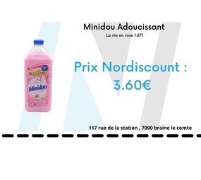 minidou Minidou Adoucissant 75d -1,875 l EcoPack la vie en rose