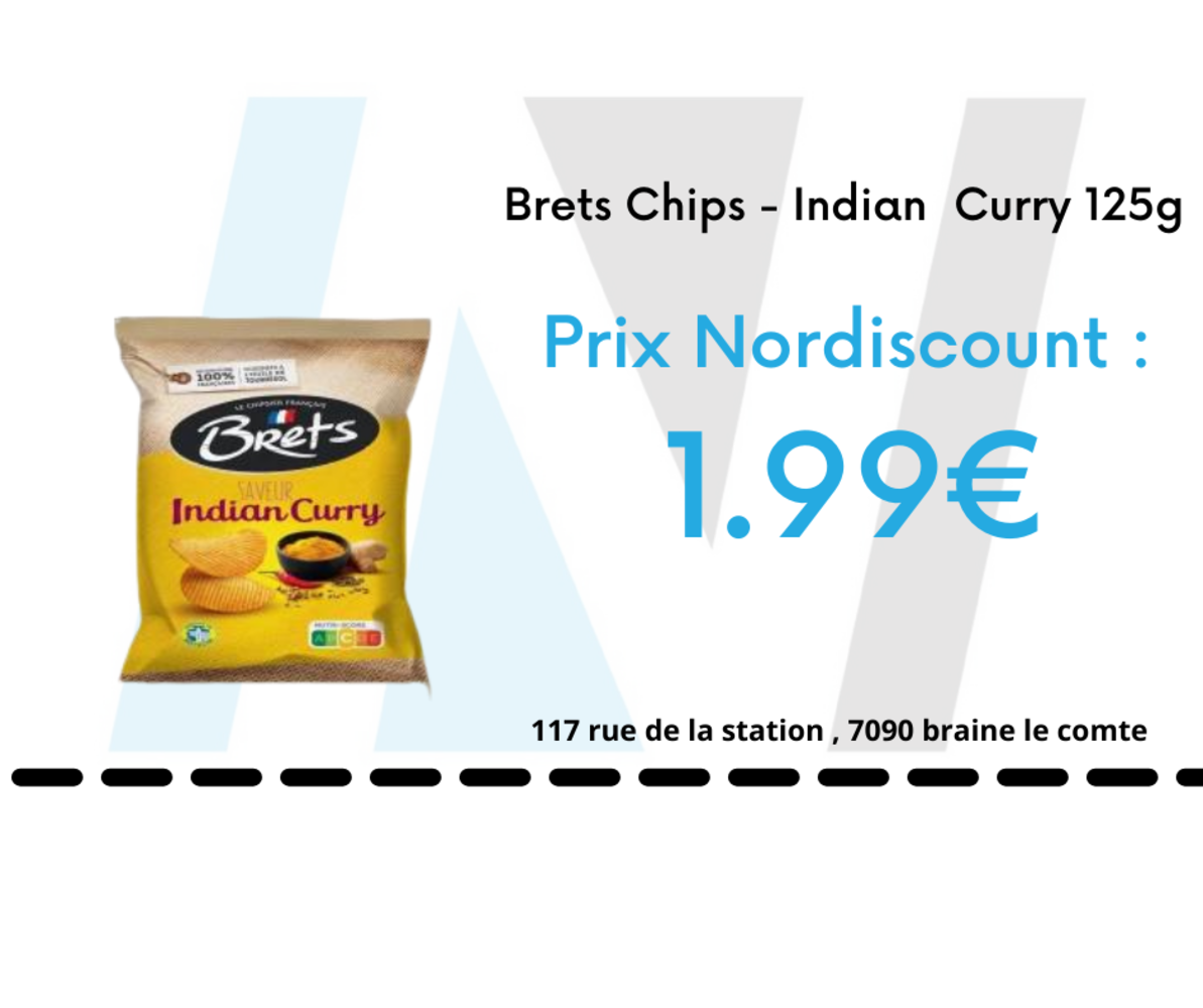 Brets Brets Chips - Indian  Curry 125g