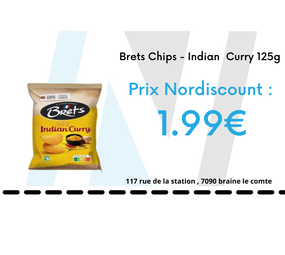 Brets Brets Chips - Indian Curry 125g Brets Brets Chips - Indian Curry 125g